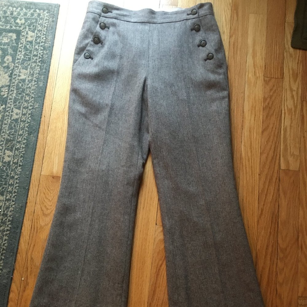 NWT LL Bean Herringbone Wool Sailor Pant